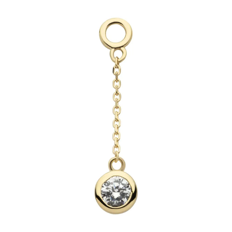 14kt Bezel Charm