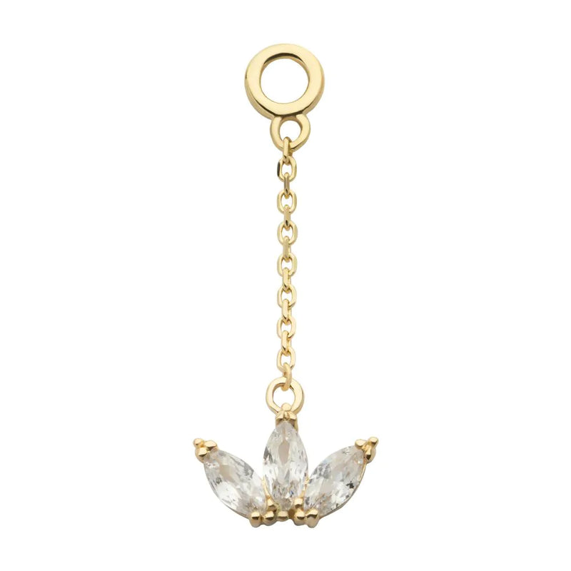 14kt Marquise Charm