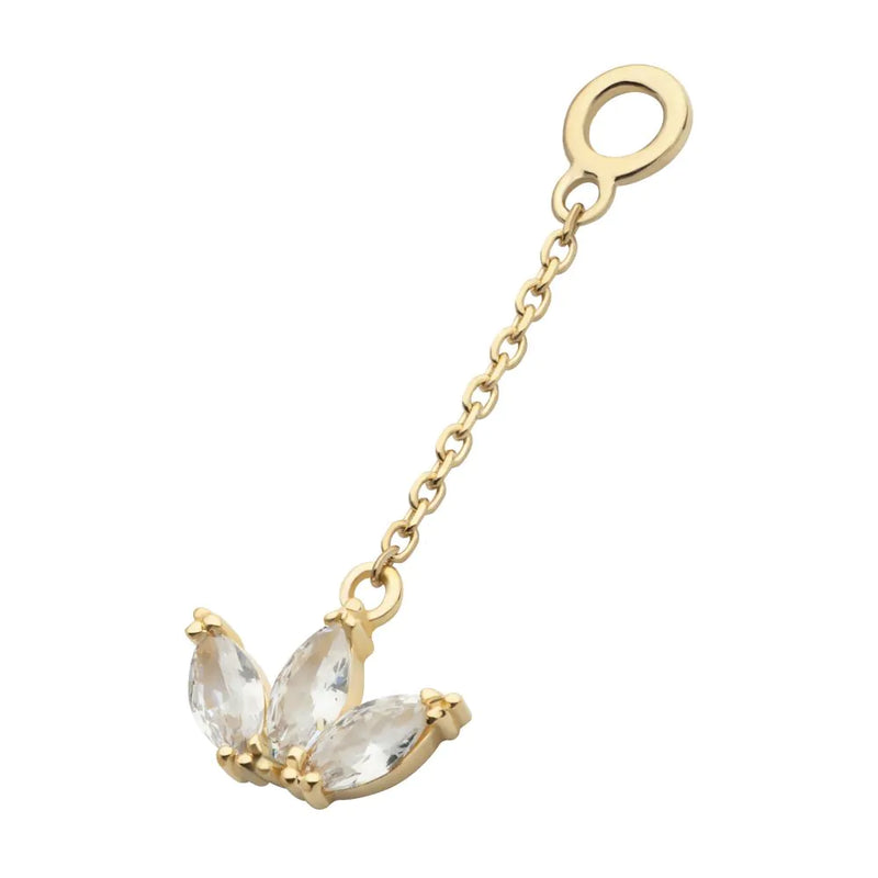 14kt Marquise Charm