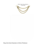 14kt 3 Tier Curb Chain
