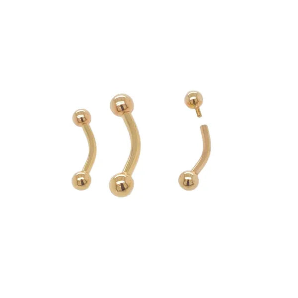 14kt Basic Curved Barbell
