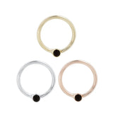 14kt Forward Set Bezel Seam Ring
