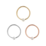 14kt Forward Set Bezel Seam Ring
