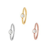 14kt Side Set Bezel Seam Ring