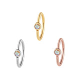 14kt Side Set Bezel Seam Ring