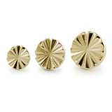 18kt Lasered Disc Top