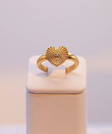 Sunburst Heart Ring