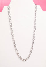 Hammered Oval Chain Necklace