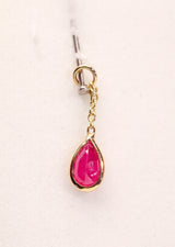 18kt Maisie Ruby Teardrop Charm