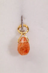 18kt Autumn Sunstone Briolette Charm