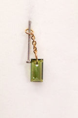 18kt Daphne Natural Cut Green Tourmaline Charm