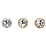 14kt Bezel CZ Top