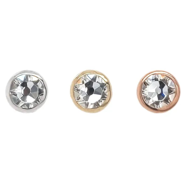 14kt Bezel CZ Top