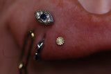 18kt Lasered Disc Top