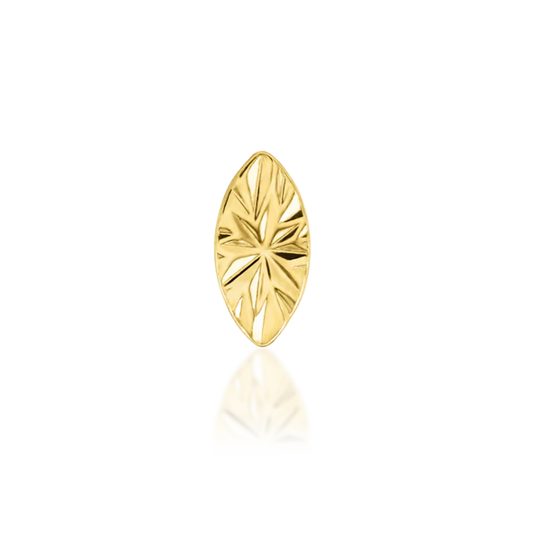 14kt Engraved Marquise Top