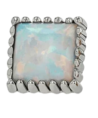 18kt Square Opal Top