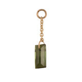 18kt Daphne Natural Cut Green Tourmaline Charm