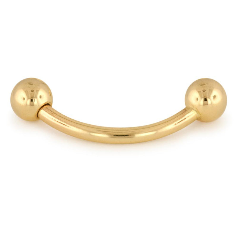 14kt Curved Barbell 16g